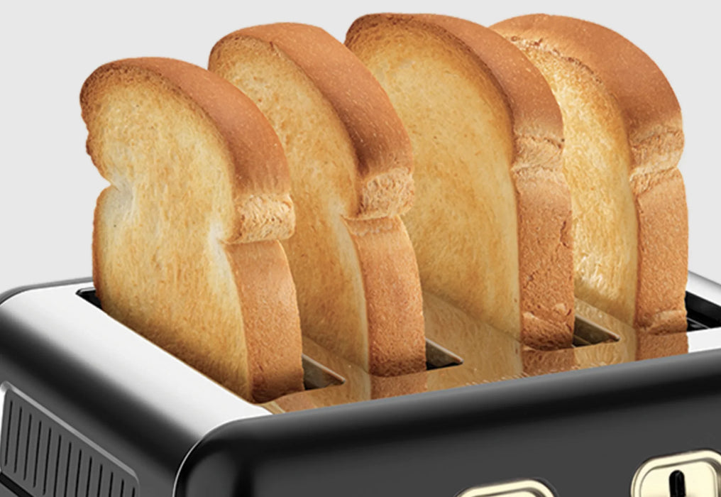 Morphy Richards Ascend Soft Gold 4-Slice Toaster - Satin Black MRSGT4B - LX2001 - Homewares, Outdoor, Phone Accessories, Cases, Speakers, Headphones + More -