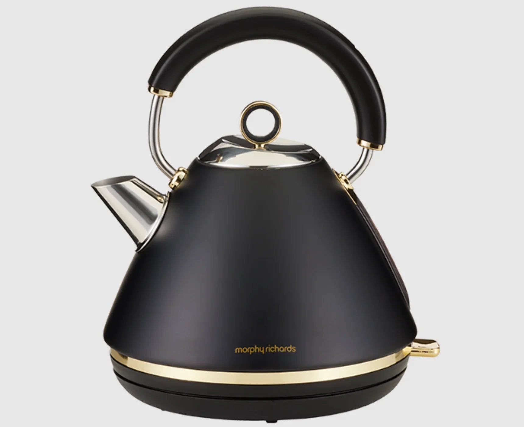 Pyramidal Kettle Morphy Richards Ascend Soft Gold Traditional Pyramid Kettle - Black MR ...