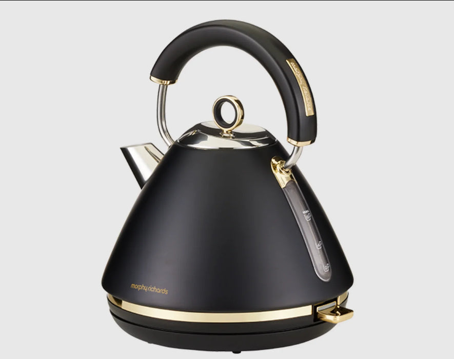 Morphy Richards Ascend Soft Gold Traditional Pyramid Kettle - Black MRSGK15B - LX2001 - Homewares, Outdoor, Phone Accessories, Cases, Speakers, Headphones + More -