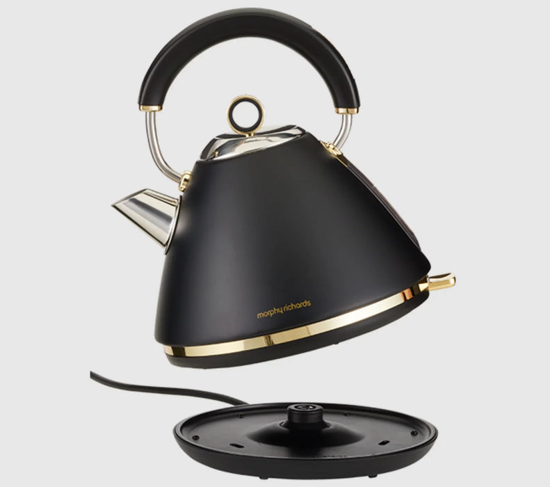 Morphy Richards Ascend Soft Gold Traditional Pyramid Kettle - Black MRSGK15B - LX2001 - Homewares, Outdoor, Phone Accessories, Cases, Speakers, Headphones + More -