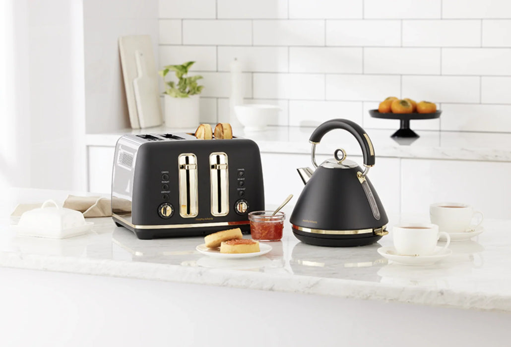 Morphy Richards Ascend Soft Gold Traditional Pyramid Kettle - Black MRSGK15B - LX2001 - Homewares, Outdoor, Phone Accessories, Cases, Speakers, Headphones + More -