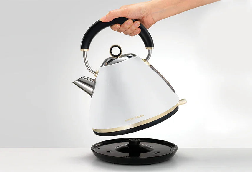 Morphy Richards Ascend Soft Gold Traditional Pyramid Kettle - White - LX2001 - Homewares, Outdoor, Phone Accessories, Cases, Speakers, Headphones + More -