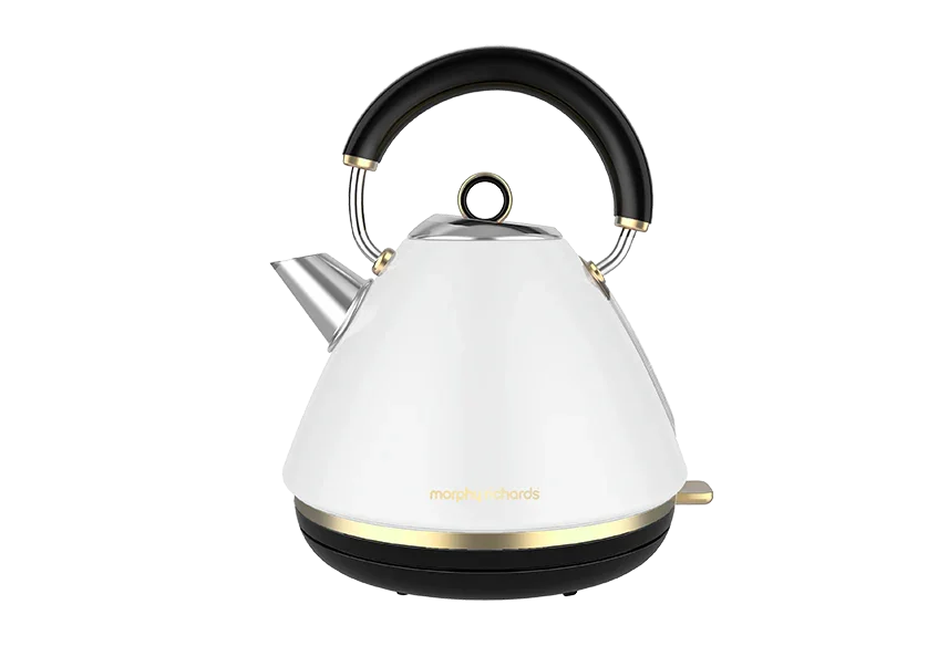 Morphy Richards Ascend Soft Gold Traditional Pyramid Kettle - White - LX2001 - Homewares, Outdoor, Phone Accessories, Cases, Speakers, Headphones + More -