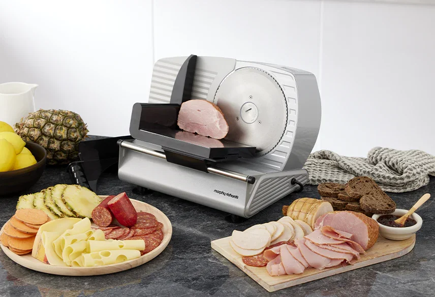 Morphy Richards Electric Food Meat Slicer - Grey - LX2001 - Homewares, Outdoor, Phone Accessories, Cases, Speakers, Headphones + More -