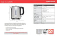 Morphy Richards Equip 1L Jug Kettle Stainless Steel MREK1SS - LX2001 - Homewares, Outdoor, Phone Accessories, Cases, Speakers, Headphones + More -