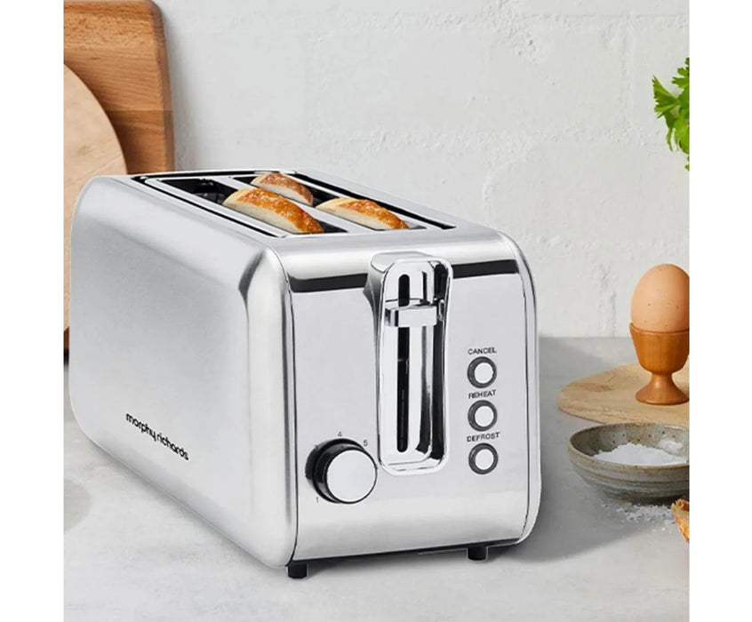 Morphy Richards Equip 4-Slice Long Slot Toaster - Stainless Steel - LX2001 - Homewares, Outdoor, Phone Accessories, Cases, Speakers, Headphones + More -
