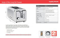Morphy Richards Equip 4-Slice Long Slot Toaster - Stainless Steel - LX2001 - Homewares, Outdoor, Phone Accessories, Cases, Speakers, Headphones + More -