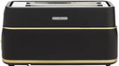 Morphy Richards Signature Soft Gold 4 Slice Long Slot Toaster - Matte Black - LX2001 - Homewares, Outdoor, Phone Accessories, Cases, Speakers, Headphones + More -
