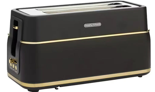 Morphy Richards Signature Soft Gold 4 Slice Long Slot Toaster - Matte Black - LX2001 - Homewares, Outdoor, Phone Accessories, Cases, Speakers, Headphones + More -