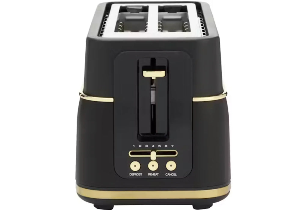Morphy Richards Signature Soft Gold 4 Slice Long Slot Toaster - Matte Black - LX2001 - Homewares, Outdoor, Phone Accessories, Cases, Speakers, Headphones + More -