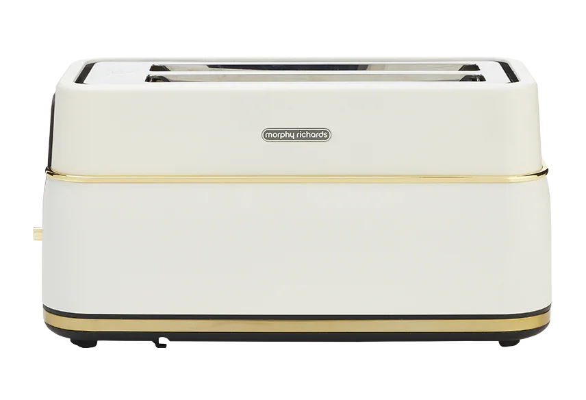 Morphy Richards Signature Soft Gold 4 Slice Long Slot Toaster - Matte White - LX2001 - Homewares, Outdoor, Phone Accessories, Cases, Speakers, Headphones + More -