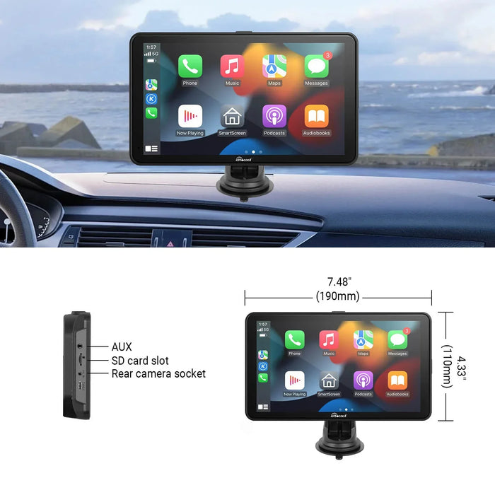 Ottocast Carplay & Android Auto Wireless Screen 7" With 2K Front Camera - LX2001 - Homewares, Outdoor, Phone Accessories, Cases, Speakers, Headphones + More -