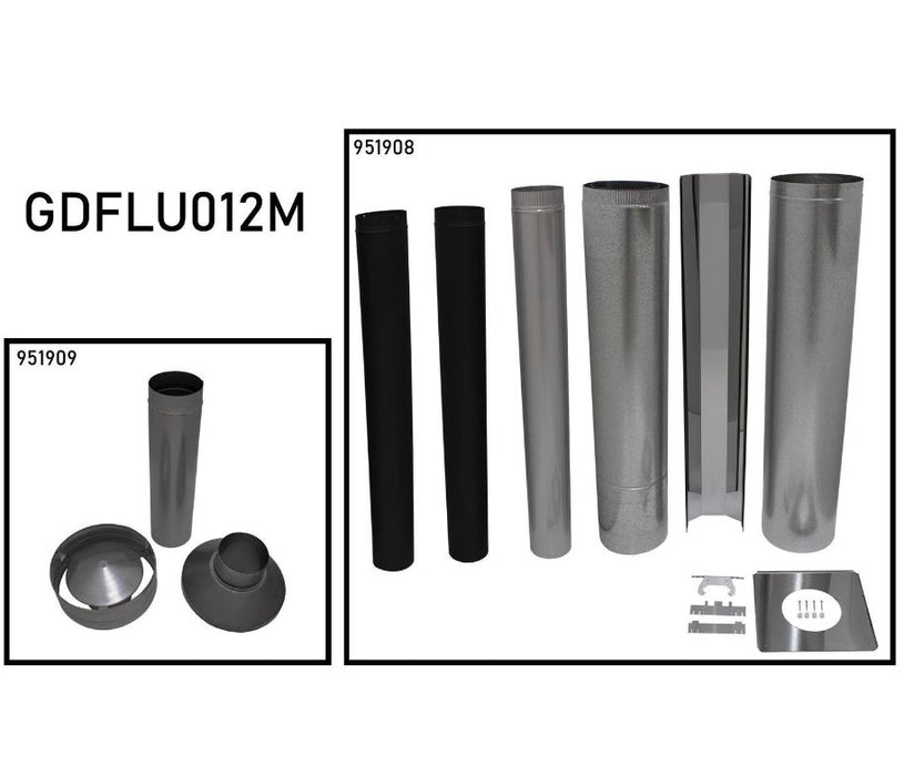 Masport Osburn 1600 Fireplace Wood Fire Pedestal w Ash Pan + Flue + Wet Back