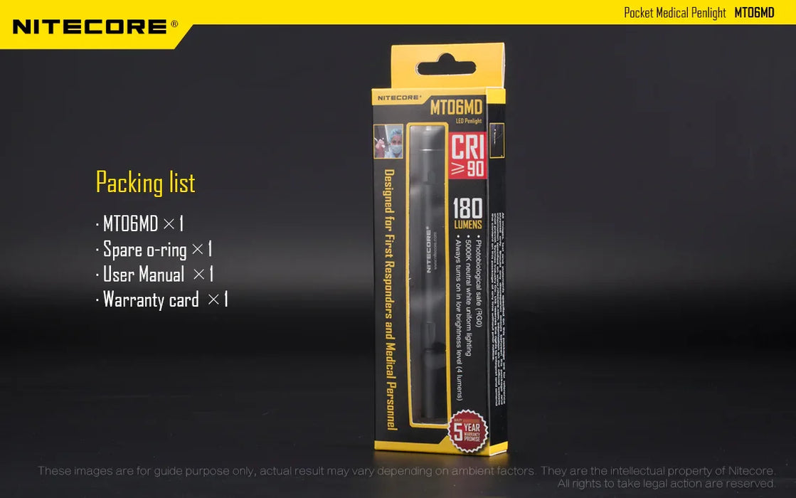 Nitecore MT06MD Medical Flashlight - Nurse, Doctors, Paramedics - LX2001 - Homewares, Outdoor, Phone Accessories, Cases, Speakers, Headphones + More -