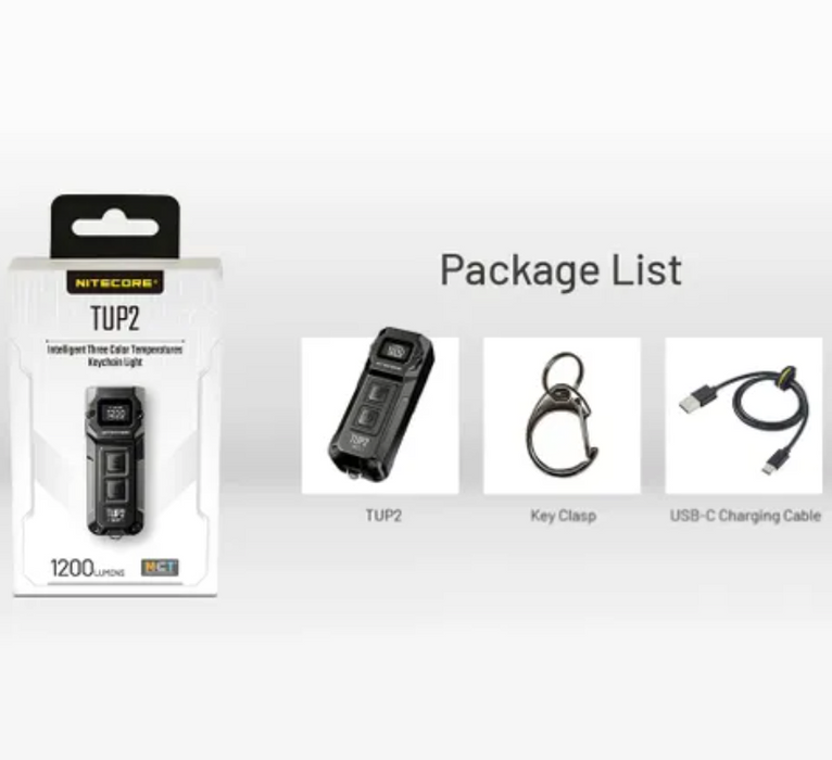 Nitecore Tup 1200 Lumen Rechargeable Edc Flashlight Torch Light Orange