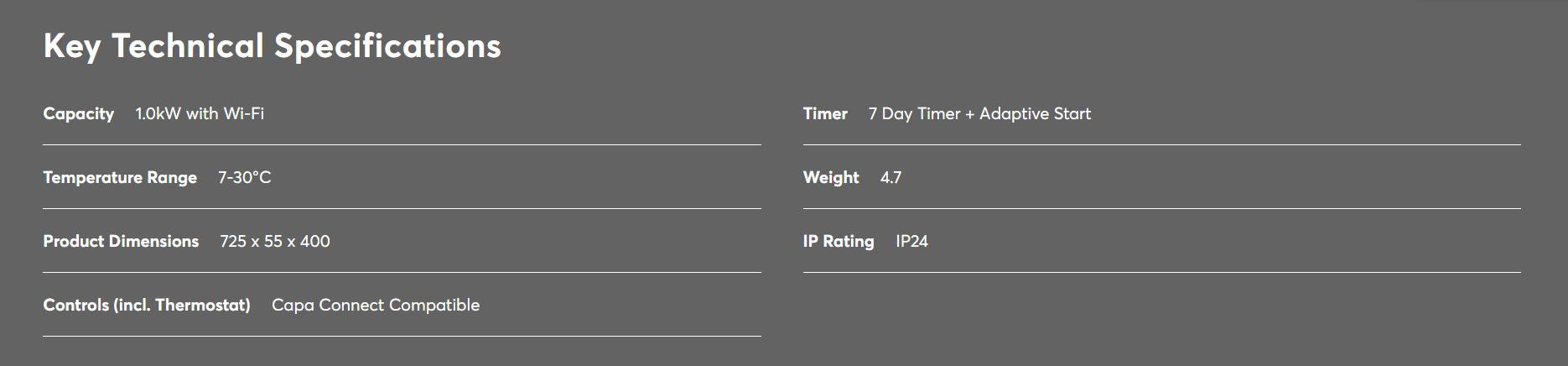 Nobo Wi-Fi Wifi Slimline Panel Heater + Castors 1000W