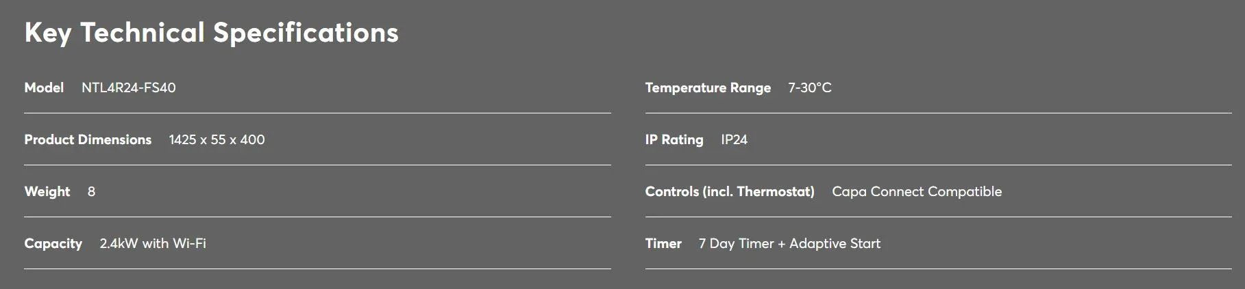 Nobo Wi-Fi WiFi Slimline Panel Heater 2400W - LX2001 - Homewares, Outdoor, Phone Accessories, Cases, Speakers, Headphones + More -