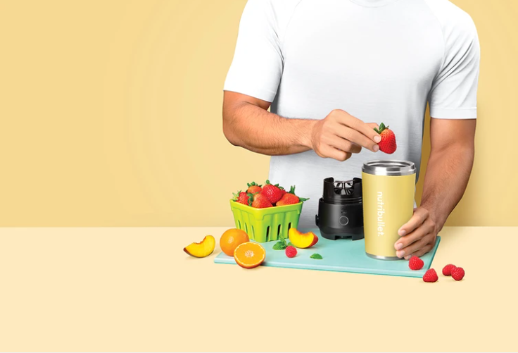 NutriBullet Flip Portable Blender - Stainless Butter Yellow