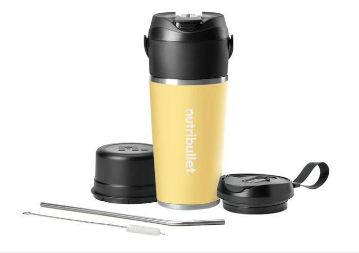 NutriBullet Flip Portable Blender - Stainless Butter Yellow
