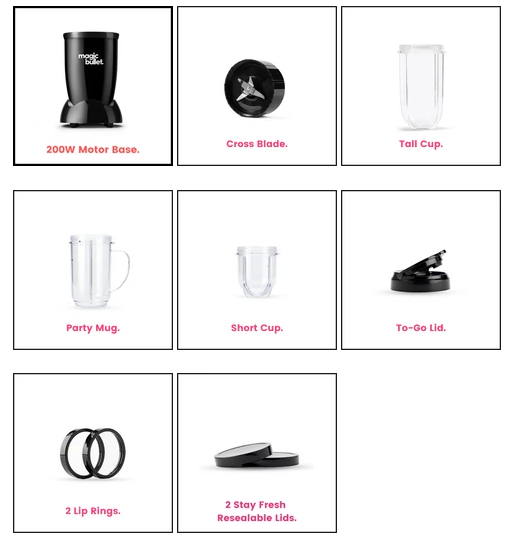 NutriBullet MagicBullet Blender 200W 11PC - White