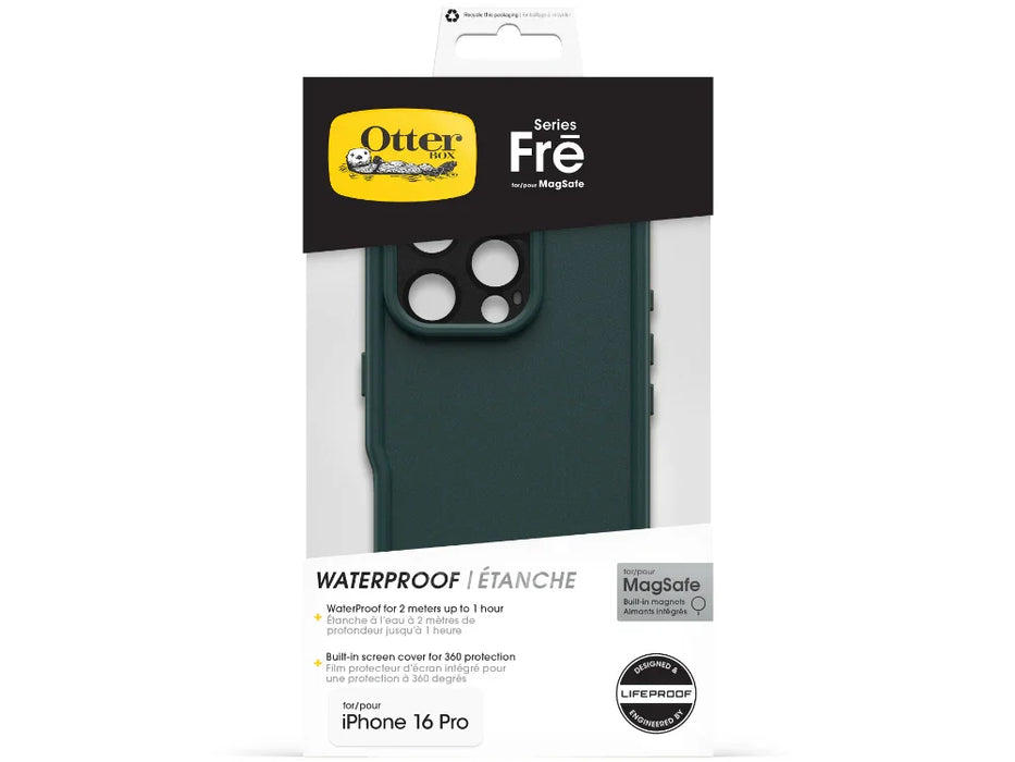 OtterBox Apple iPhone 16 Pro Fre MagSafe Waterproof Case - Green - LX2001 - Homewares, Outdoor, Phone Accessories, Cases, Speakers, Headphones + More -