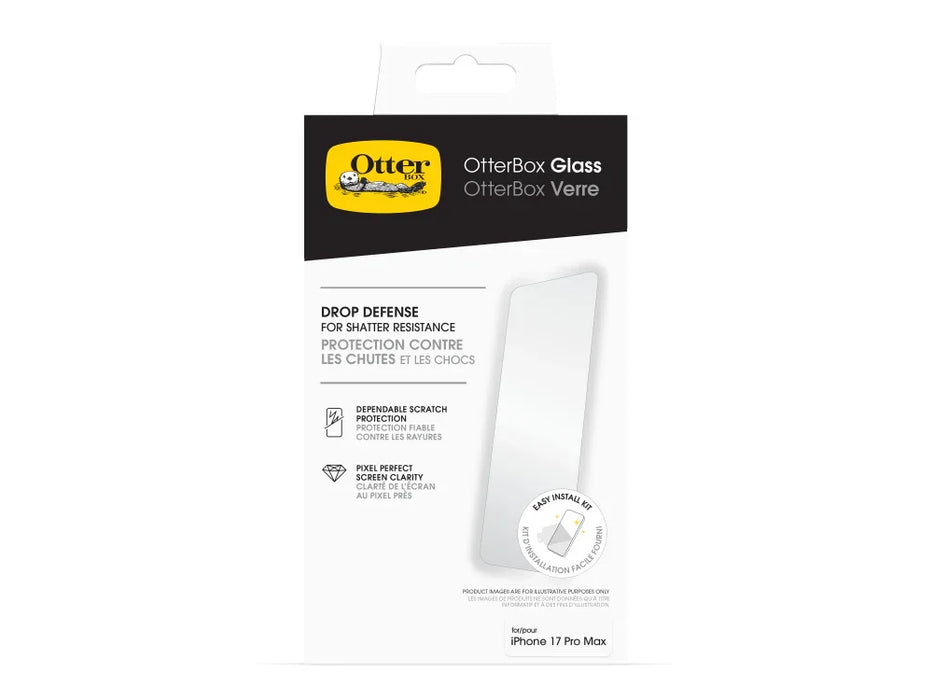 OtterBox Apple iPhone 17 Pro Max Glass Screen Protector - Clear - LX2001 - Homewares, Outdoor, Phone Accessories, Cases, Speakers, Headphones + More -
