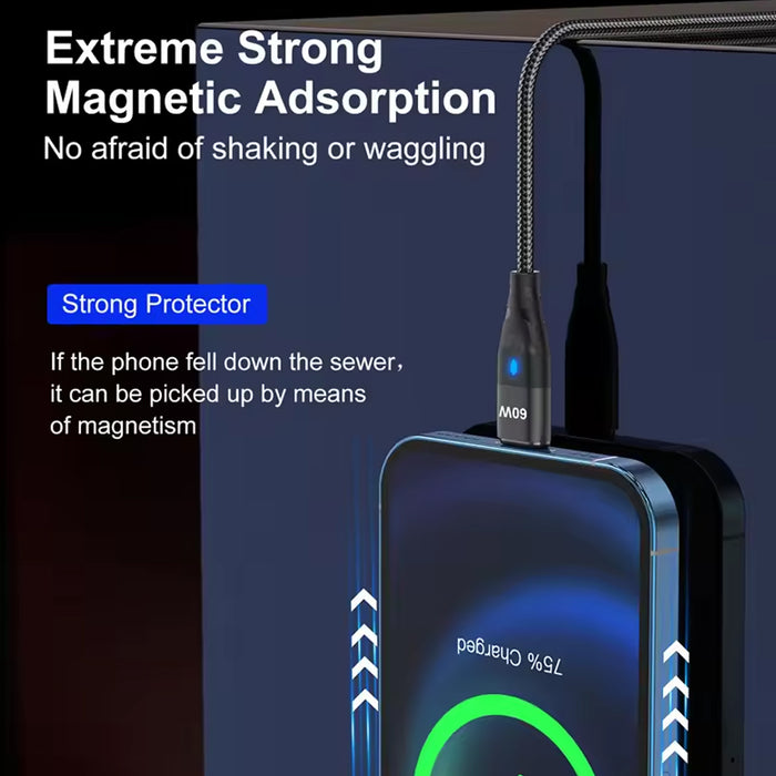 Automatic Vision Replacement Magnetic Usb-A To Usb-Micro Usb Cable