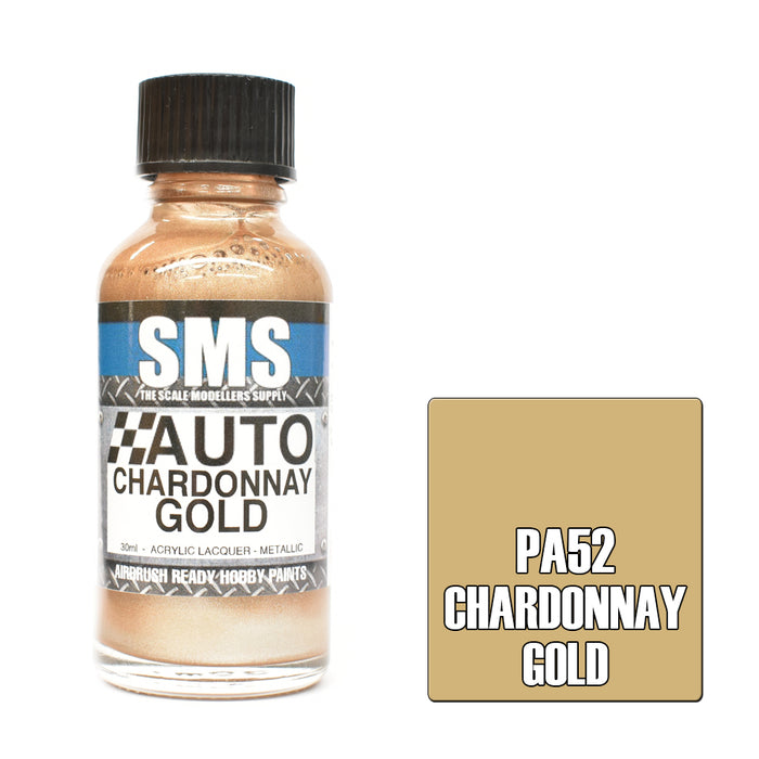 Sms Airbrush Paint Acrylic Lacquer Auto Colour Chardonnay Gold 30Ml