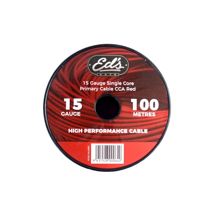 Eds 15 Gauge Single Core Primary Cable Cca 100M Red - LX2001 - Homewares, Outdoor, Phone Accessories, Cases, Speakers, Headphones + More -