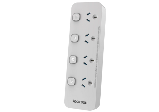 Jackson Switch Control Powerboard - White (4 Outlet) - LX2001 - Homewares, Outdoor, Phone Accessories, Cases, Speakers, Headphones + More -