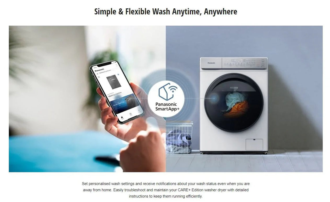 Panasonic 10KG Washer Washing Machine & 6KG Condenser Dryer - LX2001 - Homewares, Outdoor, Phone Accessories, Cases, Speakers, Headphones + More -