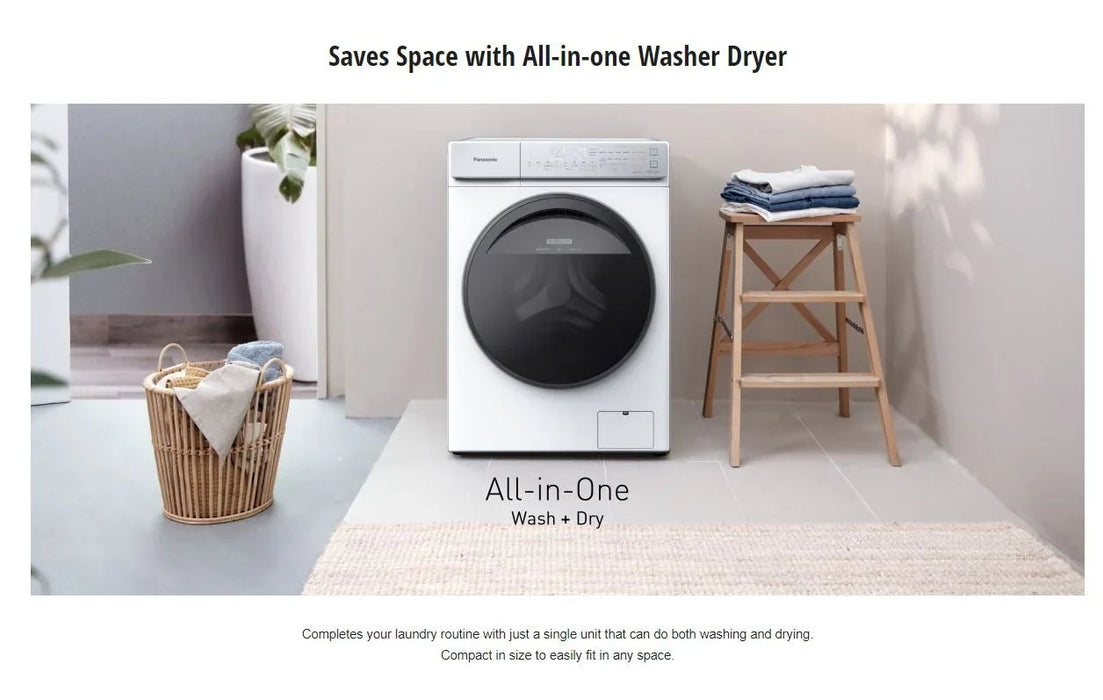 Panasonic 10KG Washer Washing Machine & 6KG Condenser Dryer - LX2001 - Homewares, Outdoor, Phone Accessories, Cases, Speakers, Headphones + More -