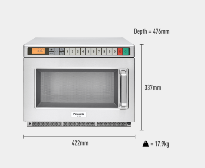 Panasonic 18L 1800W Professional Inverter Microwave - Stainless Steel
