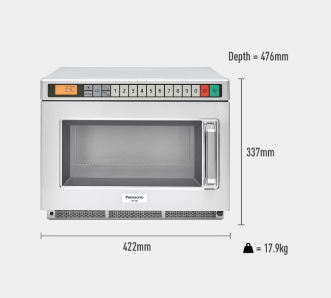 Panasonic 18L Professional Inverter Microwave - Stainless Steel