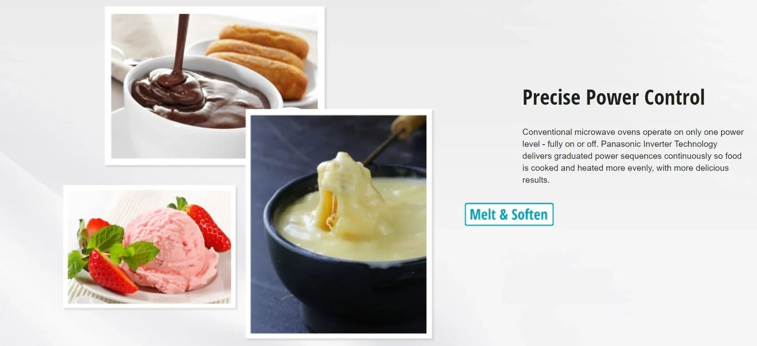 Panasonic 27L Flatbed Inverter 1000W Microwave - White NN-SF564WQPQ - LX2001 - Homewares, Outdoor, Phone Accessories, Cases, Speakers, Headphones + More -