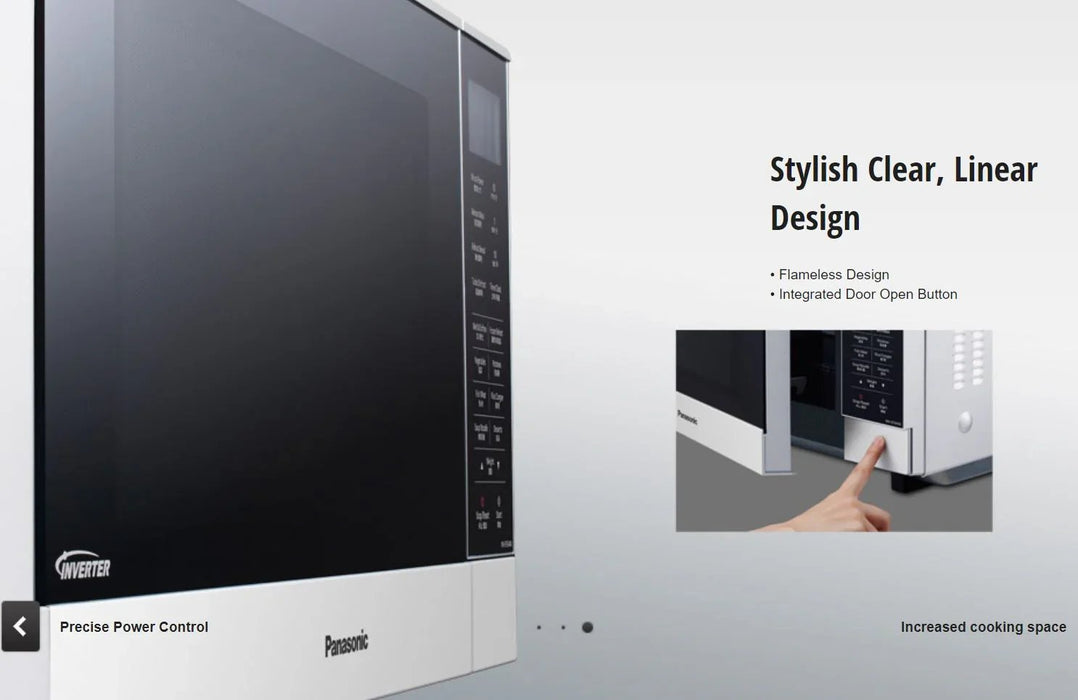 Panasonic 27L Flatbed Inverter 1000W Microwave - White NN-SF564WQPQ - LX2001 - Homewares, Outdoor, Phone Accessories, Cases, Speakers, Headphones + More -