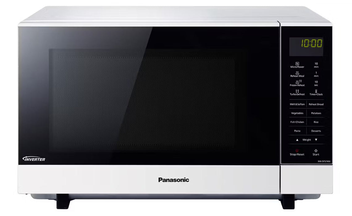 Panasonic 27L Flatbed Inverter 1000W Microwave - White NN-SF564WQPQ