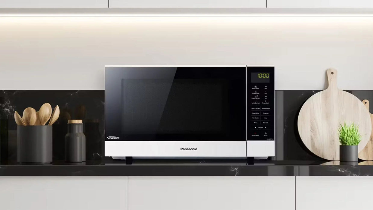Panasonic 27L Flatbed Inverter 1000W Microwave - White NN-SF564WQPQ - LX2001 - Homewares, Outdoor, Phone Accessories, Cases, Speakers, Headphones + More -