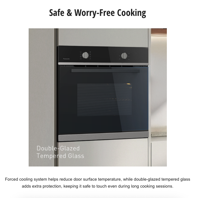 Panasonic 60cm Built-In Oven - Black HL-FD61BSJPQ