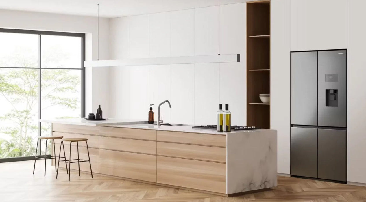 Panasonic 618L Quad Door Fridge Freezer w Ice Water Dispenser Stainless Steel - LX2001 - Homewares, Outdoor, Phone Accessories, Cases, Speakers, Headphones + More -