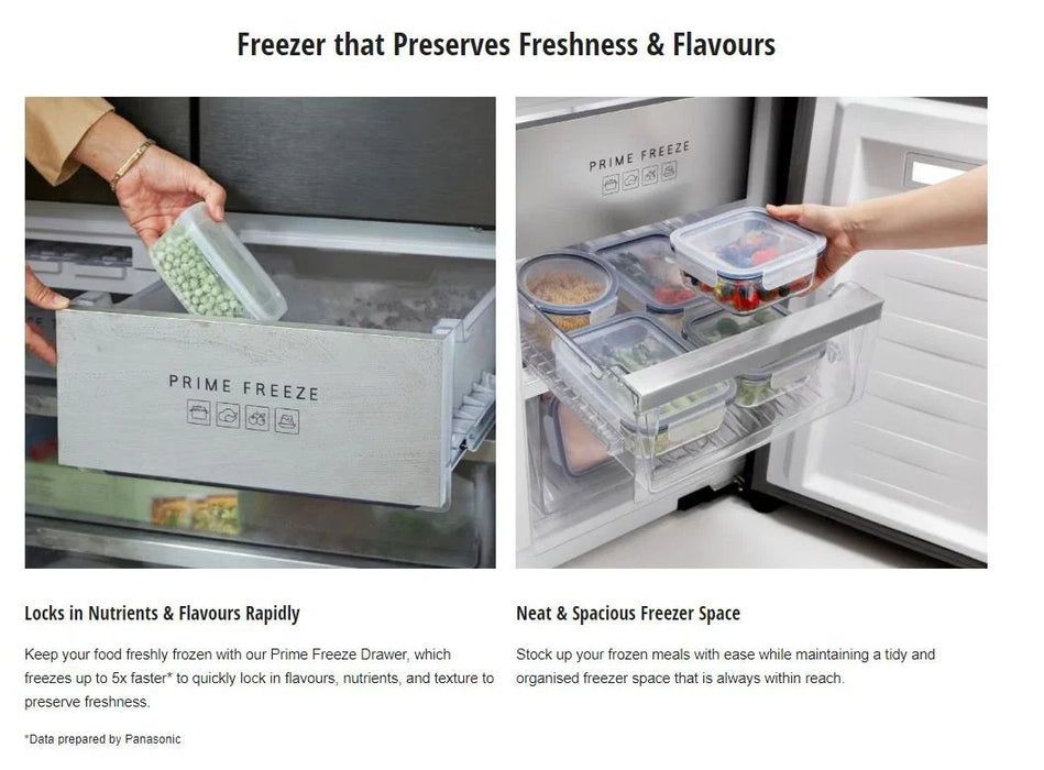 Panasonic 618L Quad Door Fridge Freezer w Ice Water Dispenser Stainless Steel - LX2001 - Homewares, Outdoor, Phone Accessories, Cases, Speakers, Headphones + More -
