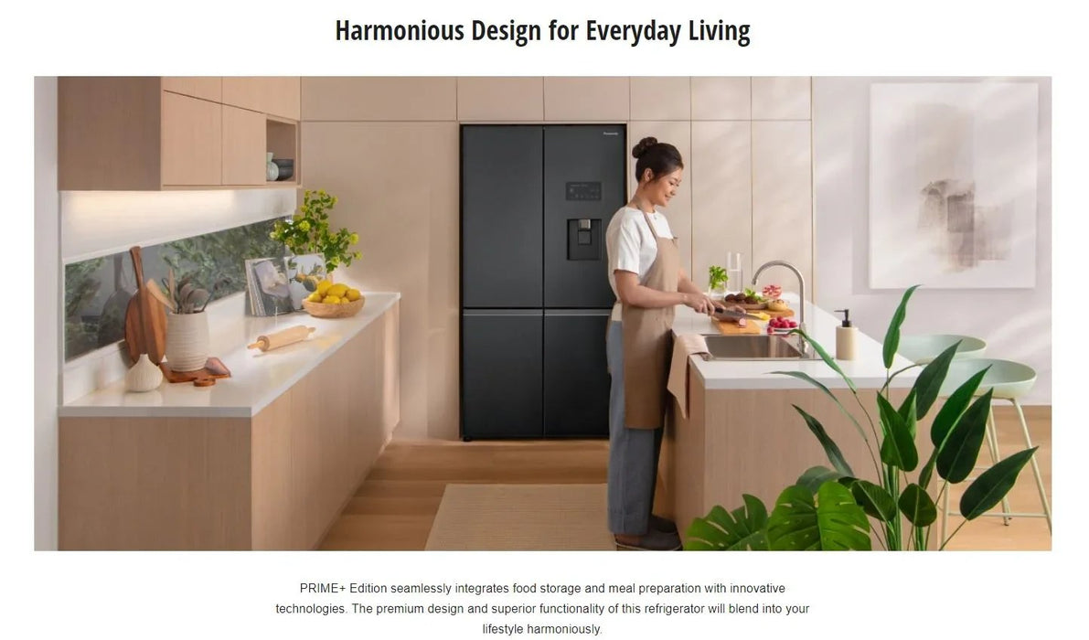 Panasonic 618L Quad Door Fridge Freezer with Ice & Water Dispenser Black Steel - LX2001 - Homewares, Outdoor, Phone Accessories, Cases, Speakers, Headphones + More -