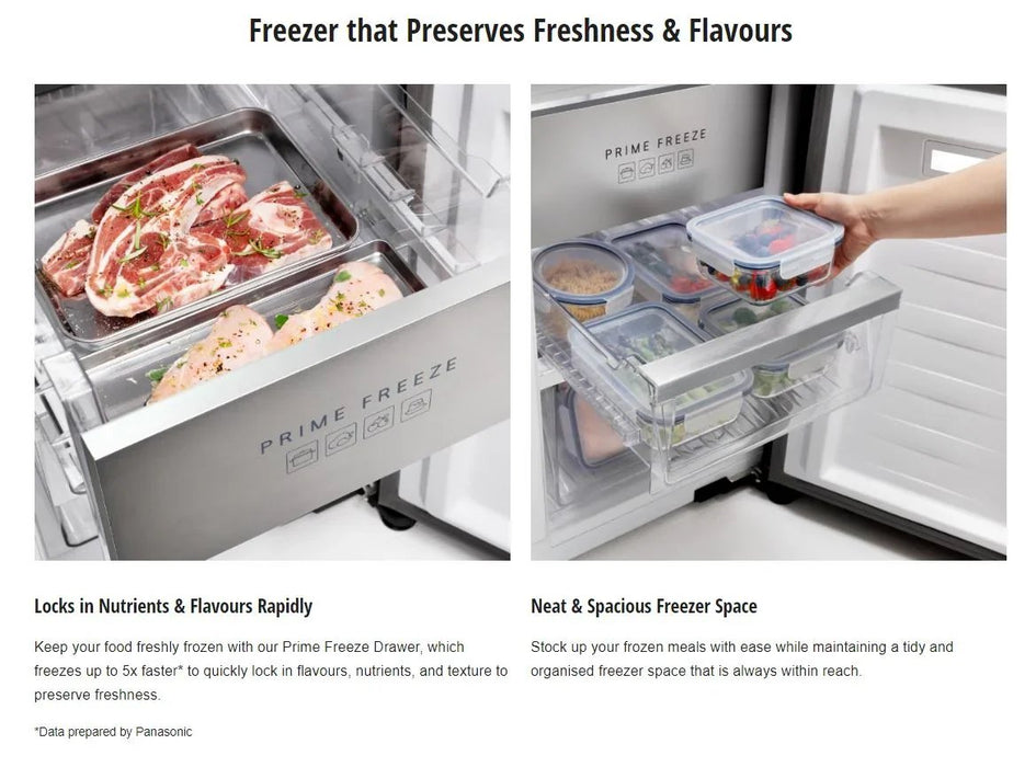 Panasonic 618L Quad Door Fridge Freezer with Ice & Water Dispenser Black Steel - LX2001 - Homewares, Outdoor, Phone Accessories, Cases, Speakers, Headphones + More -