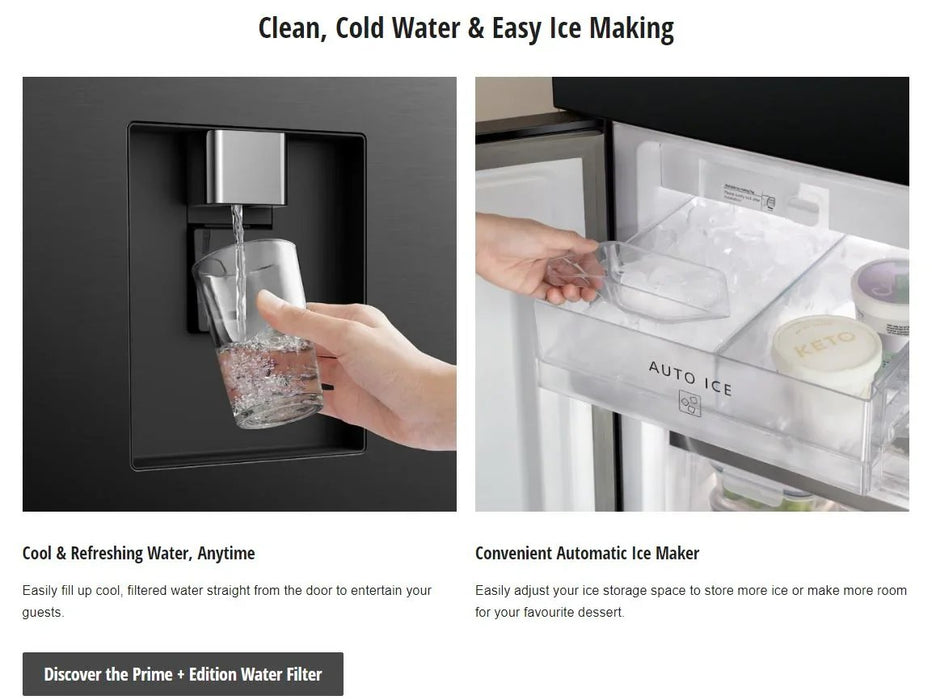 Panasonic 618L Quad Door Fridge Freezer with Ice & Water Dispenser Black Steel - LX2001 - Homewares, Outdoor, Phone Accessories, Cases, Speakers, Headphones + More -