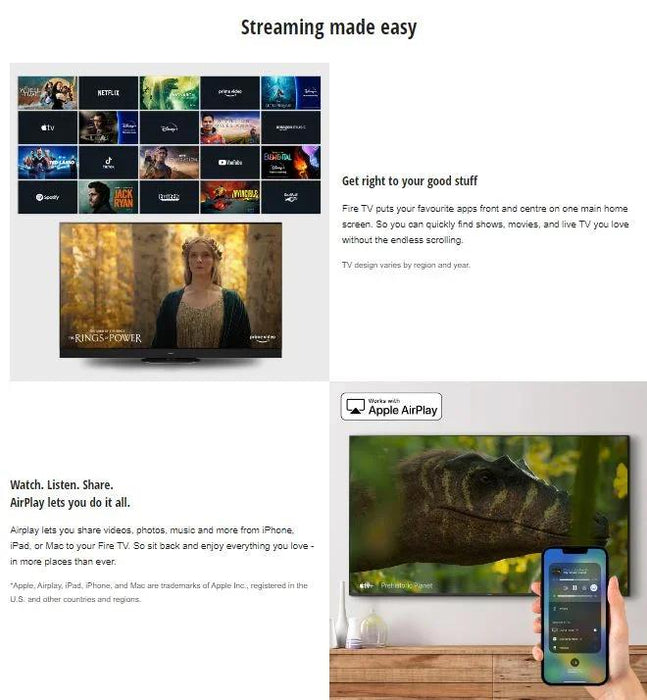 Panasonic 65" inch Z85 OLED 4K HDR Smart TV with Fire OS - LX2001 - Homewares, Outdoor, Phone Accessories, Cases, Speakers, Headphones + More -