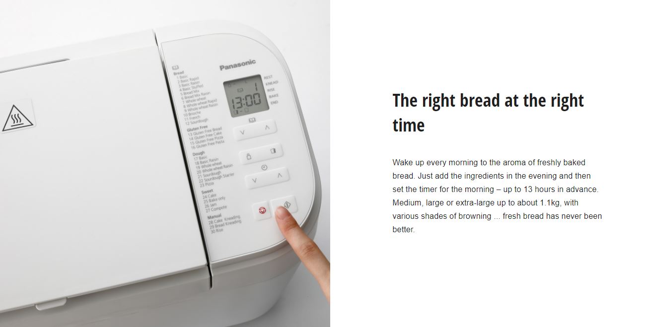 Panasonic Bread Maker Breadmaker - White SD-R2530WST