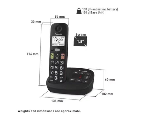 Panasonic Cordless Phone with Large Button - LX2001 - Homewares, Outdoor, Phone Accessories, Cases, Speakers, Headphones + More -