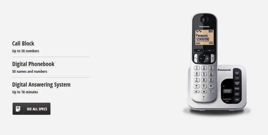 Panasonic KX-TGC220NZS Cordless Phone - LX2001 - Homewares, Outdoor, Phone Accessories, Cases, Speakers, Headphones + More -