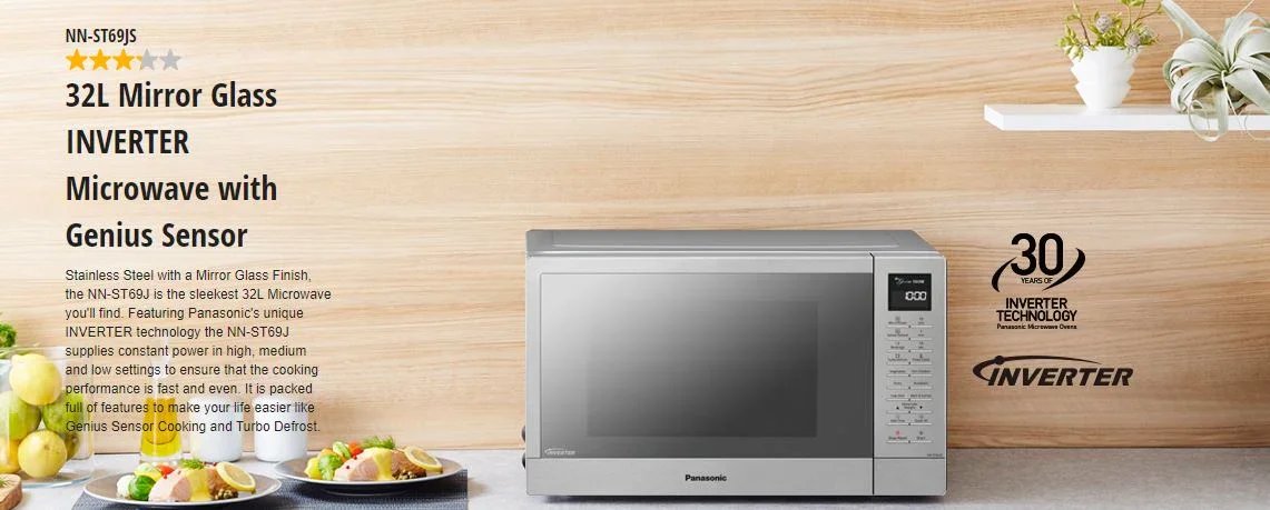 Panasonic Microwave 32L NN-ST69JSQPQ - LX2001 - Homewares, Outdoor, Phone Accessories, Cases, Speakers, Headphones + More -