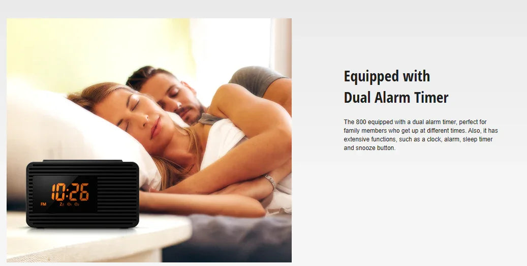 Panasonic RC-800 FM Clock Radio - Black - LX2001 - Homewares, Outdoor, Phone Accessories, Cases, Speakers, Headphones + More -